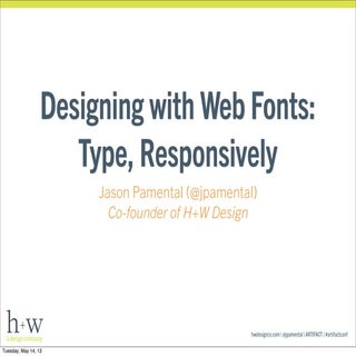 Designing with Web Fonts: Type, Res...