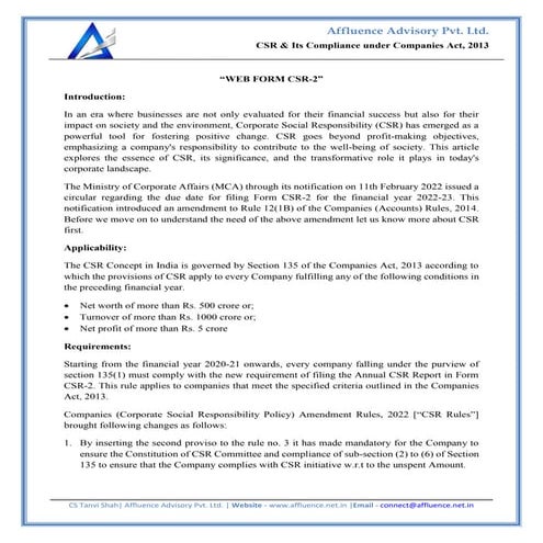 Web Form CSR 2 - CSR & Its Compliance under Companies Act, 2013.pdf