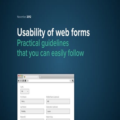 Web forms usability