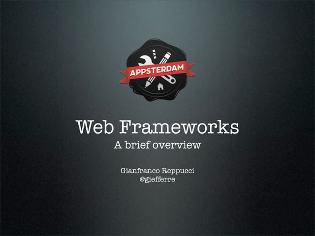 Web frameworks