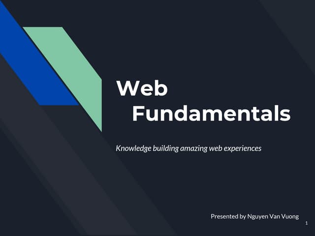 Web fundamentals