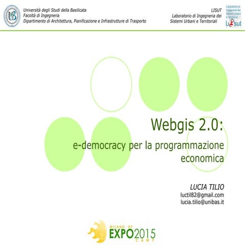 WebGIS 2.0:  e-democracy per la programmazione economica