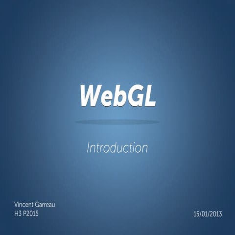 Introduction au WebGL