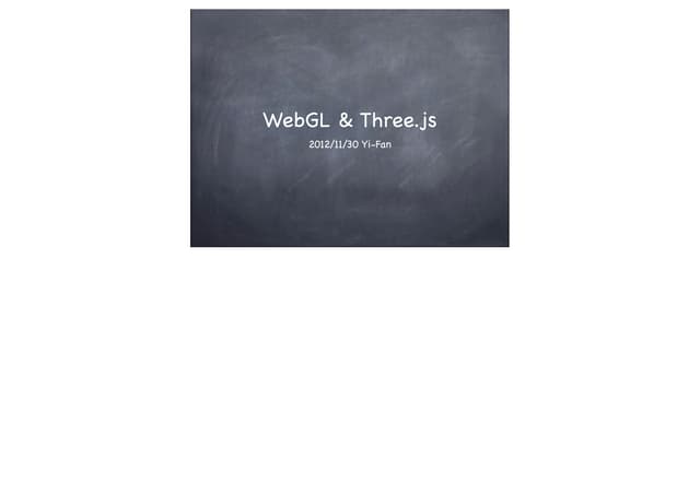 Web gl & three.js.key