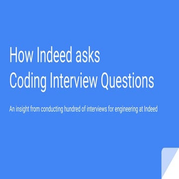 How Indeed asks coding interview questions | PDF
