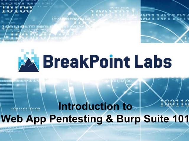 Web Hacking With Burp Suite 101