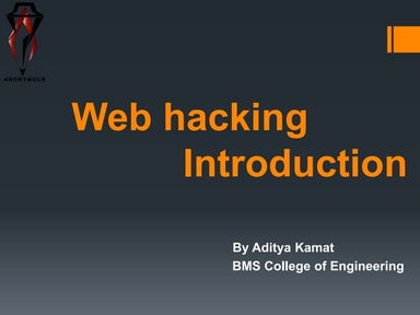 Web Hacking Intro