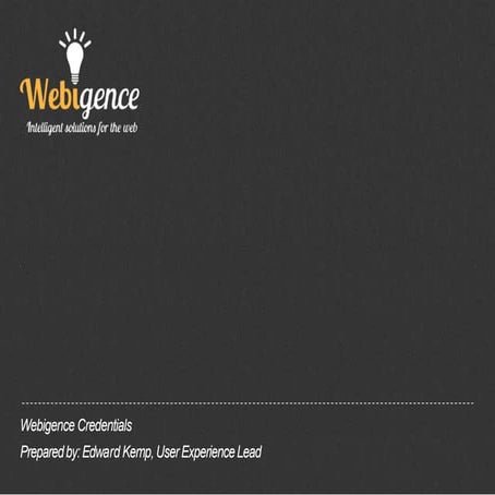 Webigence Credentials - showcasing technically complex bespoke ASP.NET projects
