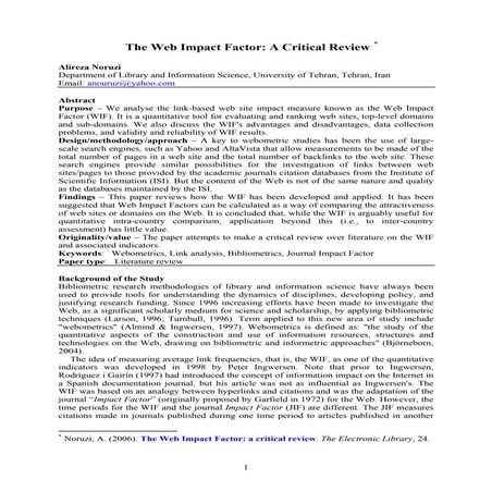 Web impact factors,_a_critical_review