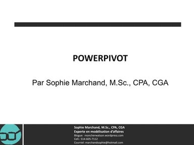 PowerPivot: Retour sur le webinaire