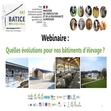 Webinaire RMT BATICE : Quelles évolutions pour nos bâtiments d’élevage ?