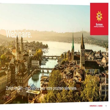 Webinaire: Zurich en 24h, inspirations pour vos seminaires