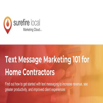 Text Message Marketing 101 For Home Contractors
