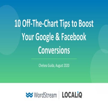 10 Off-The-Charts Tips to Boost Your Google & Facebook Conversions