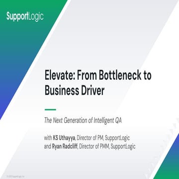 Webinar - Elevate: From Bottleneck to Business Driver | PDF