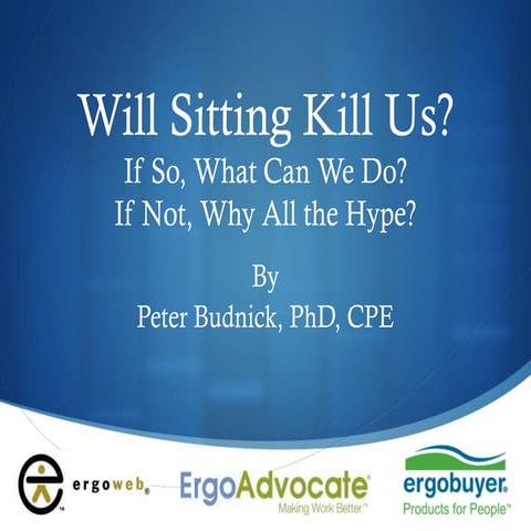 Will sitting kill us?