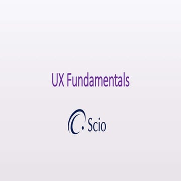 Webinar User Experience Fundamentals 