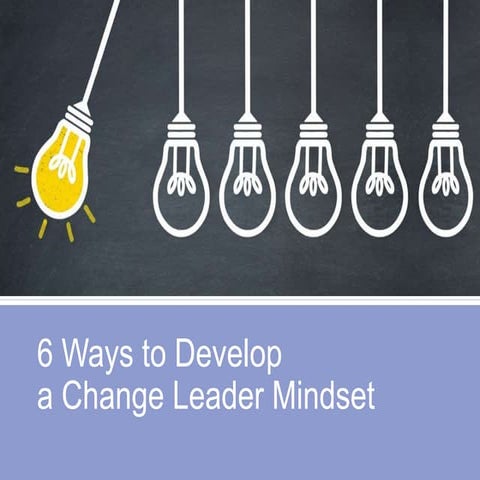 6 Ways to Develop a Change Leader Mindset | October 2019