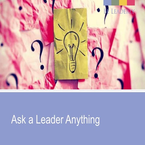 December 2019 | Ask a Leader Anything