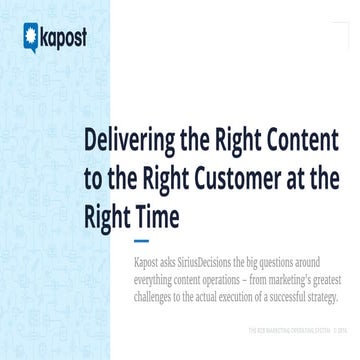 [Webinar] Delivering the Right Content to the Right Customer at the Right Time