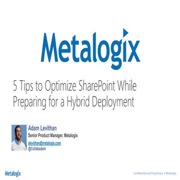 5 Tips to Optimize SharePoint While Preparing for Hybrid