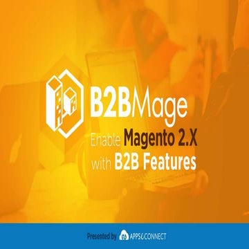 Webinar: B2BMage - Enable Magento 2.X with B2B Features