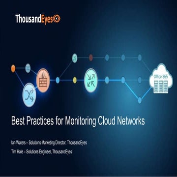 Best Practices for Monitoring Cloud Networks