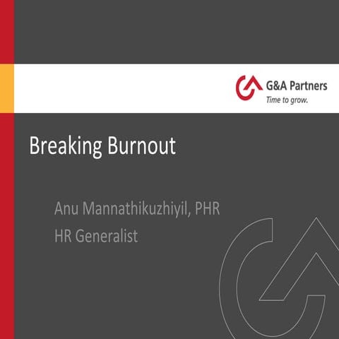 Breaking Burnout: Understanding & Preventing Employee Burnout