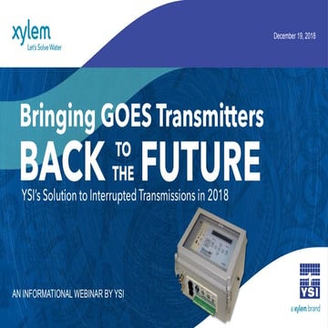 Bringing GOES Transmitters Back to the Future | YSI Webinar