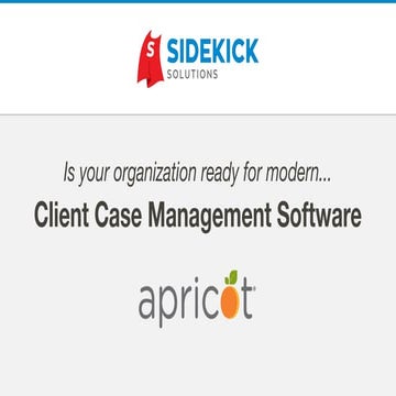 Social Solutions Apricot 360: Client Case Management Software