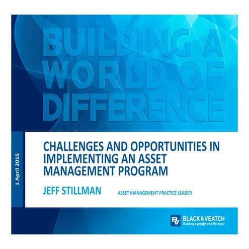 Challenges and Opportunities in Implementing an Asset Management Program 
