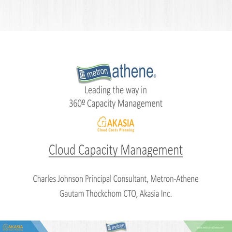 Cloud Capacity Management