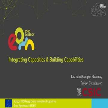4. EOSC Sinergy Objectives, Workplan, Potential Impact 