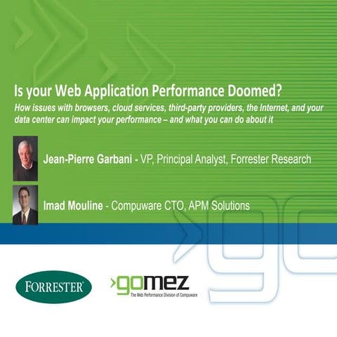 Webinar - Is your Web Application Performance Doomed?