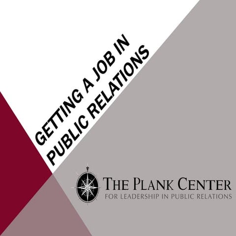 Getting a Job in Public Relations 