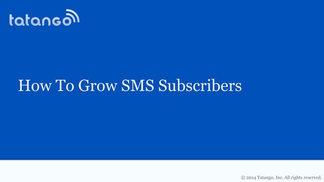 How To Grow Your SMS Marketing Database