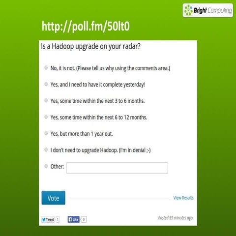 How to Upgrade Your Hadoop Stack in 1 Step -- with Zero Downtime