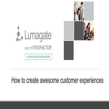 How to create awesome customer experiences