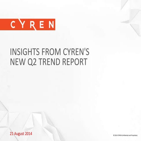 Insights from CYREN's Q2 2014 Internet Threats Trend Report