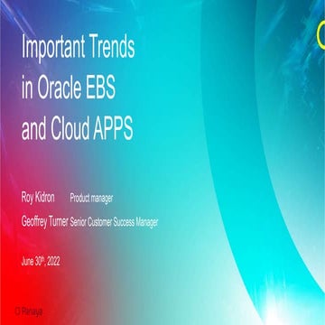 Most Important Trends to Watch in Oracle EBS and Cloud Apps