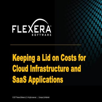 Keeping a Lid on Costs for Cloud Infrastructure and SaaS Applications