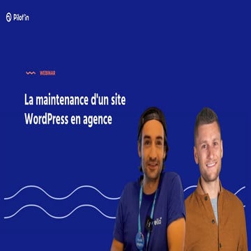Webinar - Maintenance d'un site WordPress en agence.pdf