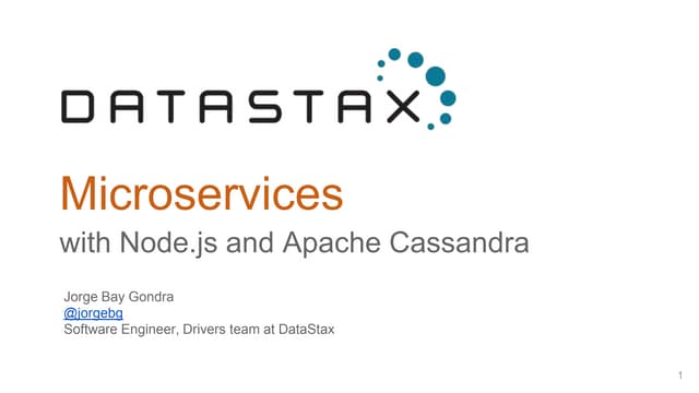 Microservices with Node.js and Apache Cassandra