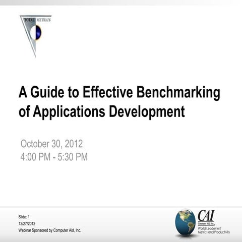 A Guide to Effective Benchmarking of Applications Development