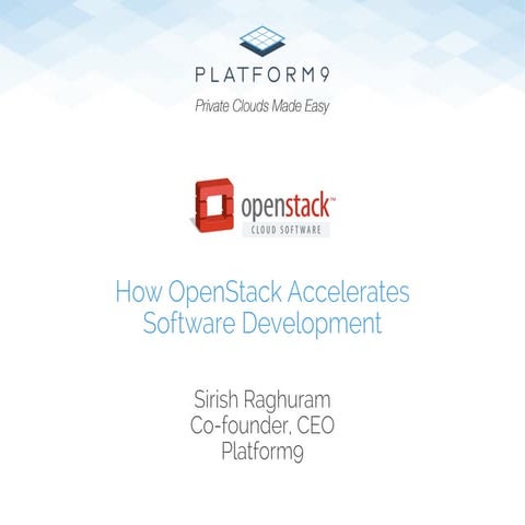 Webinar: OpenStack Accelerates Software Development
