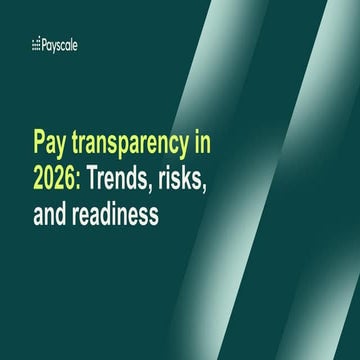 Pay transparency in 2026 Trends, risks, and readiness | PDF