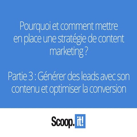 Webinar - Pourquoi mettre en place une stratégie de content marketing et com...