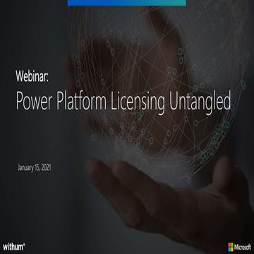 Webinar: Microsoft Power Platform Licensing Untangled