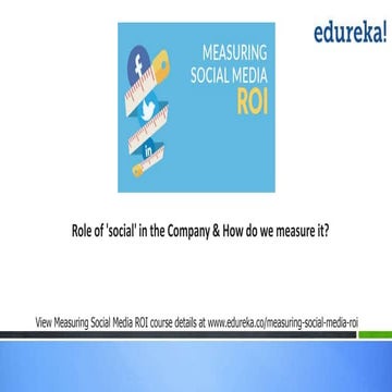 Role of 'Social' in the company & how we measure it?