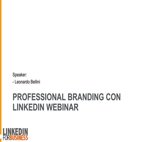 Professional branding con LinkedIn 